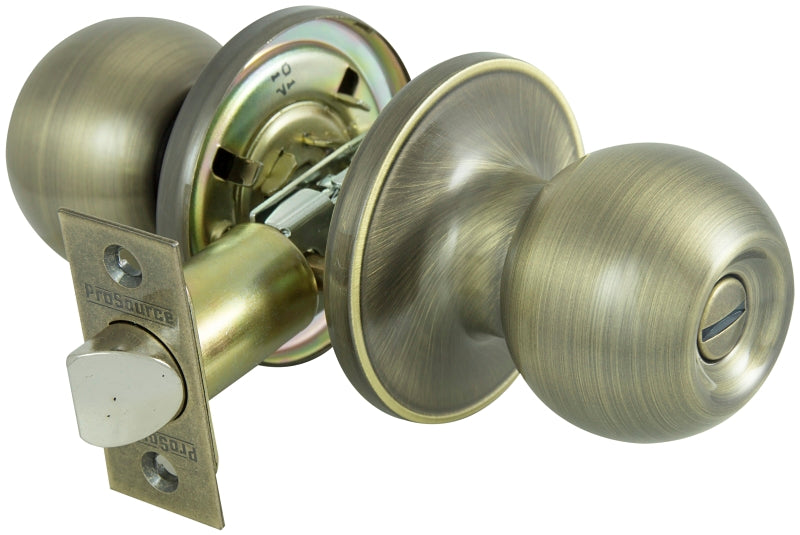 ProSource Privacy Lockset, Tubular Design, Brass