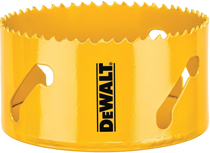 DeWALT DAH180066 Hole Saw, 4-1/8 in Dia, 1-3/4 in D Cutting, 5/8-18 Arbor, 4/5 TPI, HSS Cutting Edge