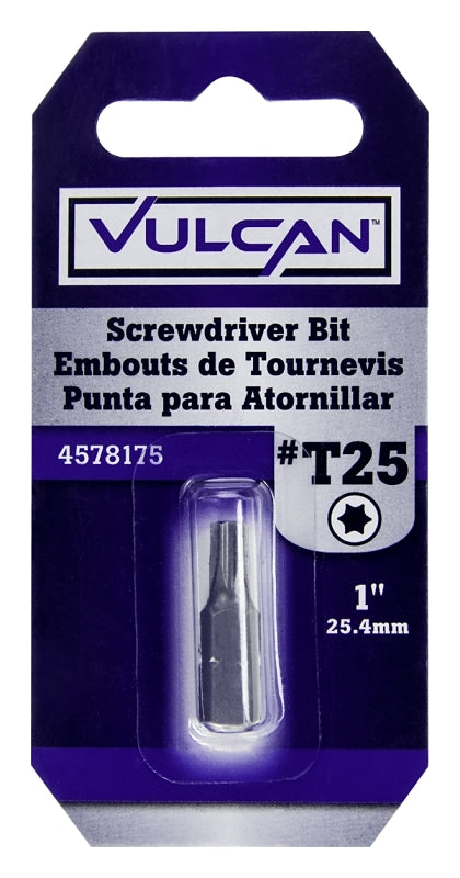 Vulcan 307591OR Screwdriver Bit, Hex Shank, S2 Chrome Molybdenum Steel