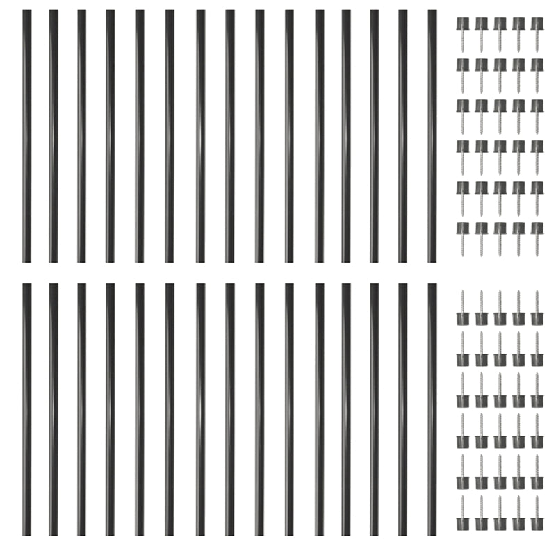 Nuvo Iron CR-32 Baluster, 3/4 in Dia, 32 in L, Round, Steel, Black, Galvanized