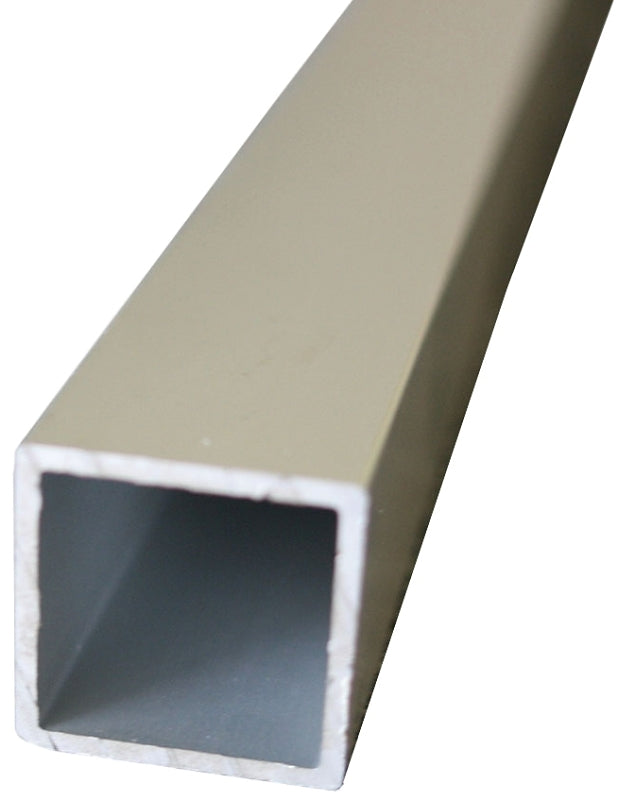 M-D 62299 Metal Tube, Square, 96 in L, 1 in W, 1/16 in Wall, Aluminum, Anodized