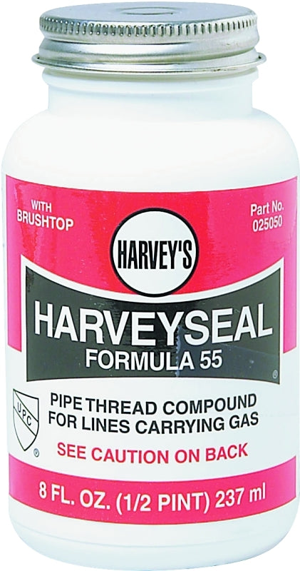 Harvey 25050 Pipe Thread Compound, 8 fl-oz Jar, Liquid, Paste, Yellow