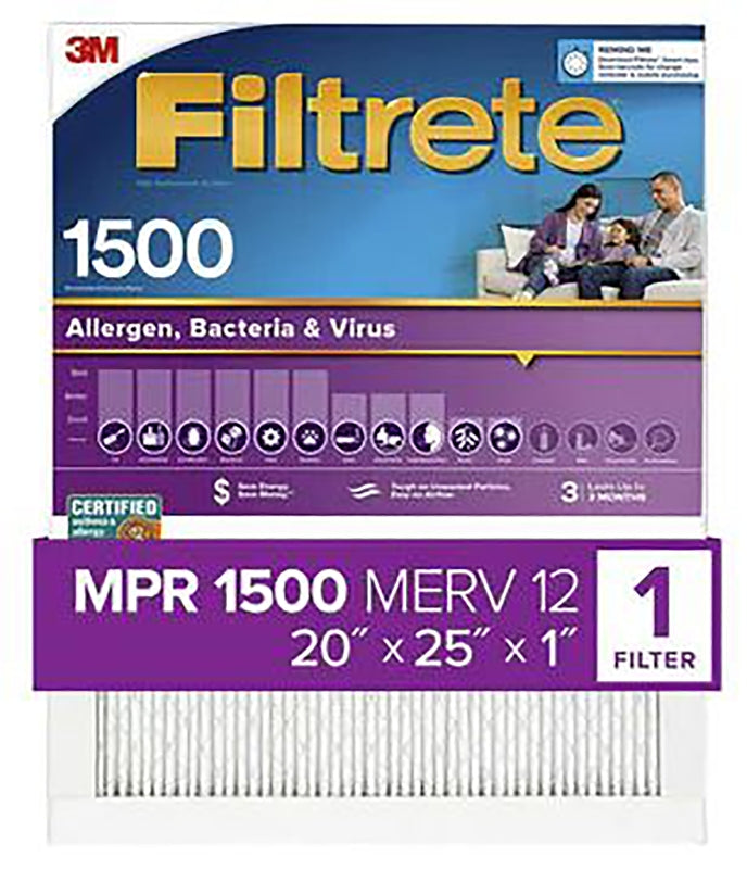 FILTER AIR 1500MPR 20X25X1IN