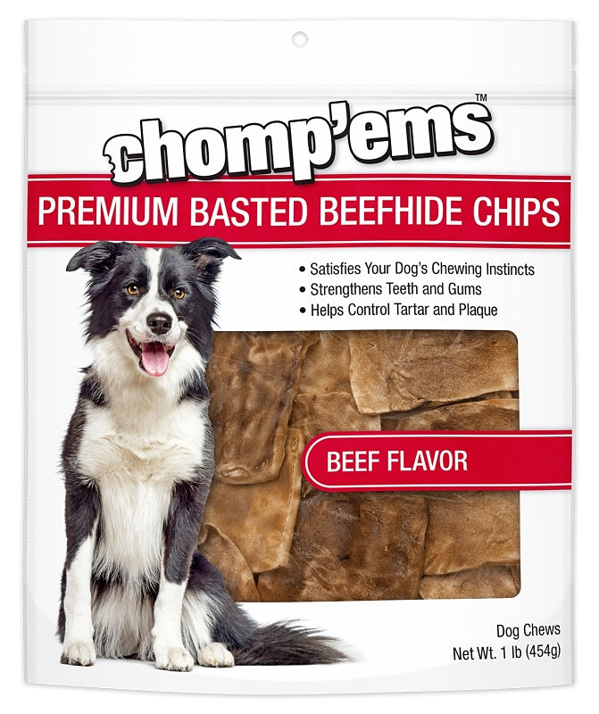 27143 CHIP BEEFHIDE CHEW 1LB