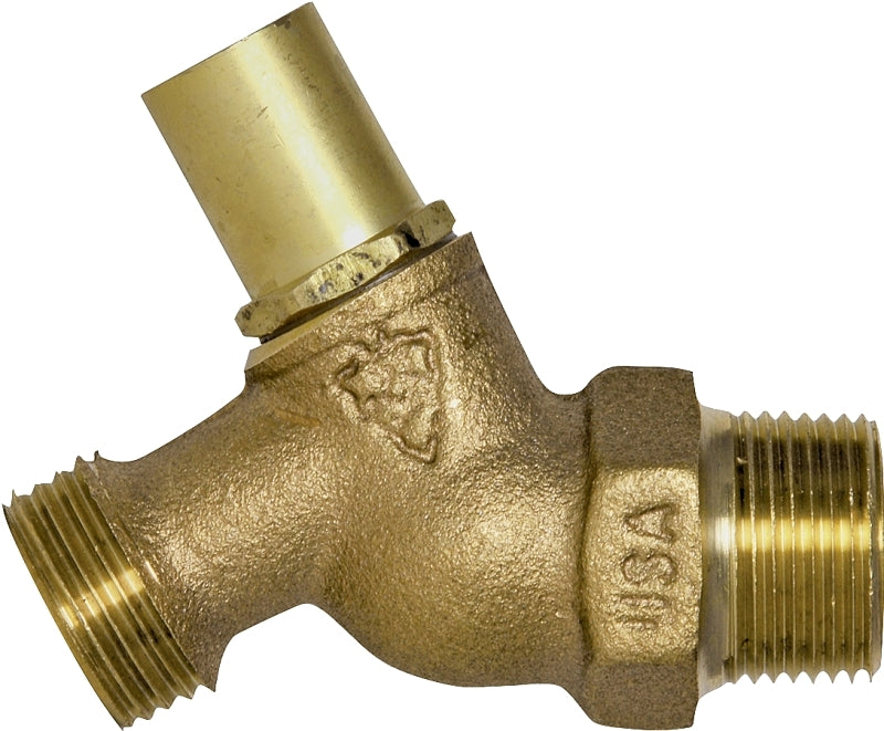 arrowhead 351LSLF Hose Bibb, 3/4 x 3/4 in Connection, MIP x Hose, 8 to 9 gpm, 125 psi Pressure, Brass Body, Rough