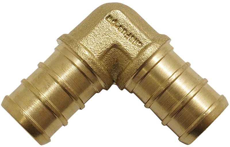 Apollo CPXE121210PK Pipe Elbow, 1/2 in, 90 deg Angle, Brass