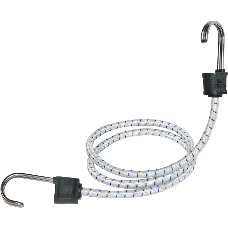 Keeper Twin Anchor 06274 Bungee Cord, 24 in L, Rubber, Hook End