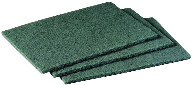 Scotch-Brite 96 Scouring Pad, 9 in L, 6 in W, Green