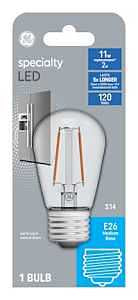 GE 14015 Appliance LED Light Bulb, 11 W Equivalent, E26 Medium Lamp Base, Clear, Soft White Light, 2700 K Color Temp