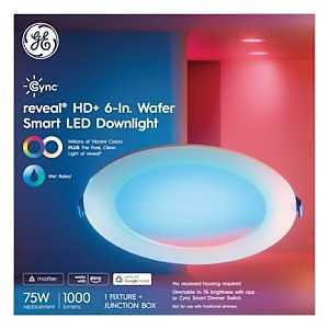 GE Reveal Series 93131649 Wafer Downlight, 16 W, 120 V, LED Lamp