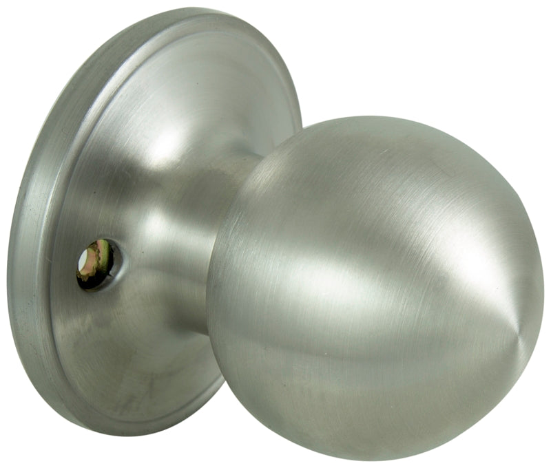 ProSource Dummy Knob, T3 Design, 1-3/8 to 1-3/4 in Thick Door, Stainless Steel, 65.7 mm Rose/Base