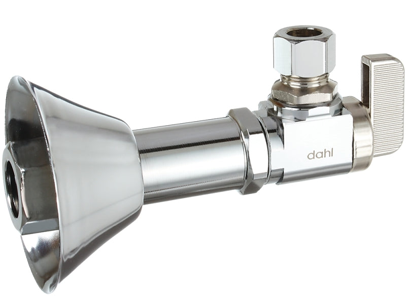 Dahl mini-ball 211-PX3LE-31 Stop Valve, 1/2 x 3/8 in Connection, Crimp x Compression, 250 psi Pressure, Brass Body