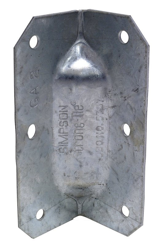 Simpson Strong-Tie GA GA2 Gusset Angle, 3-1/4 in H, Steel, Galvanized/Zinc