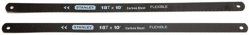 Stanley 15-908A Hacksaw Blade, 10 in L, 18 TPI, HCS Cutting Edge