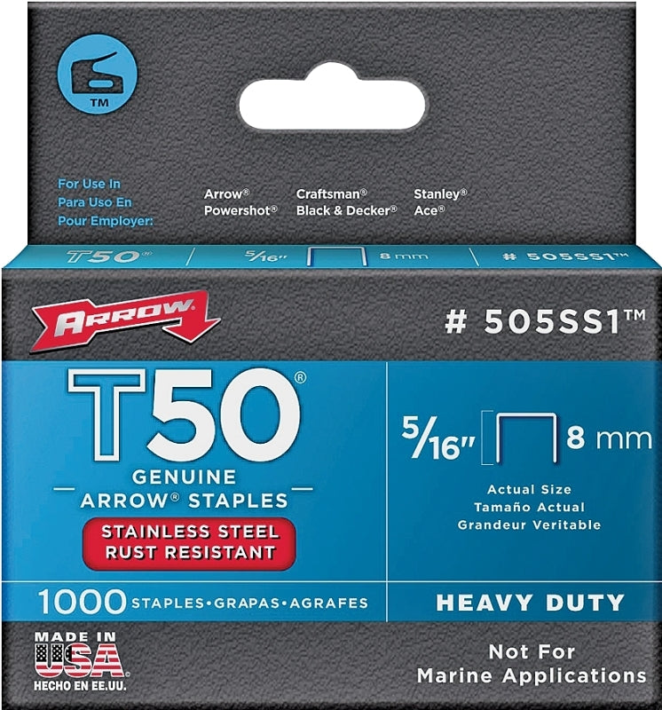 505SS1 STAPLE 5/16SS T501000PK