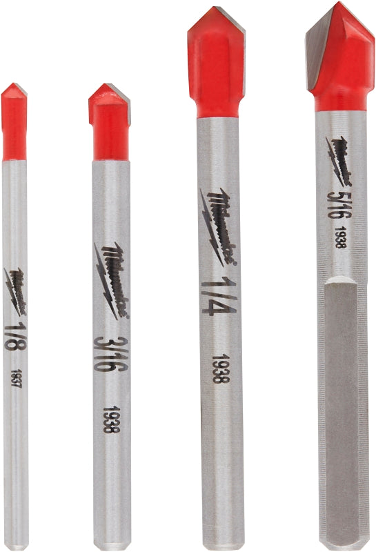 Milwaukee 48-20-8988 Drill Bit Set, 4-Piece, Carbide