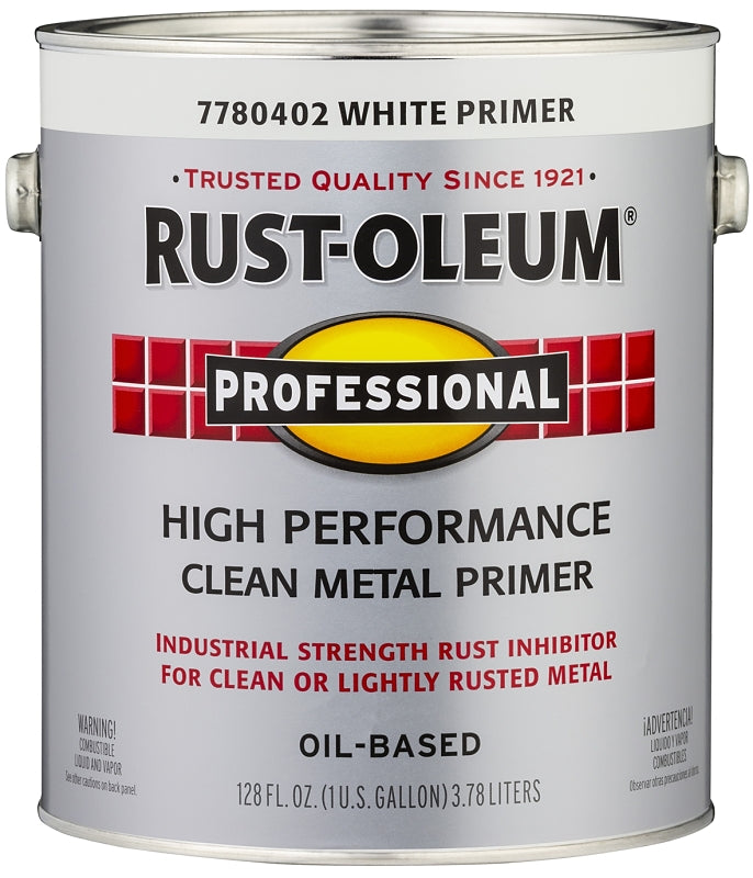 Rust-Oleum 7780402 Primer, Flat, White, 1 gal, Pail