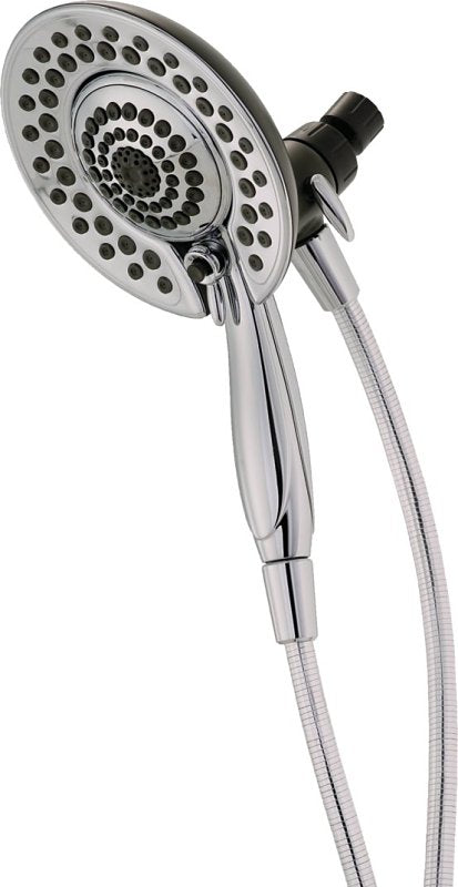 Delta In2ition Series 75583C 2-in-1 Shower, Round, 1/2 in Connection, IPS, 1.75 gpm, 5-Spray Function, Plastic, Chrome