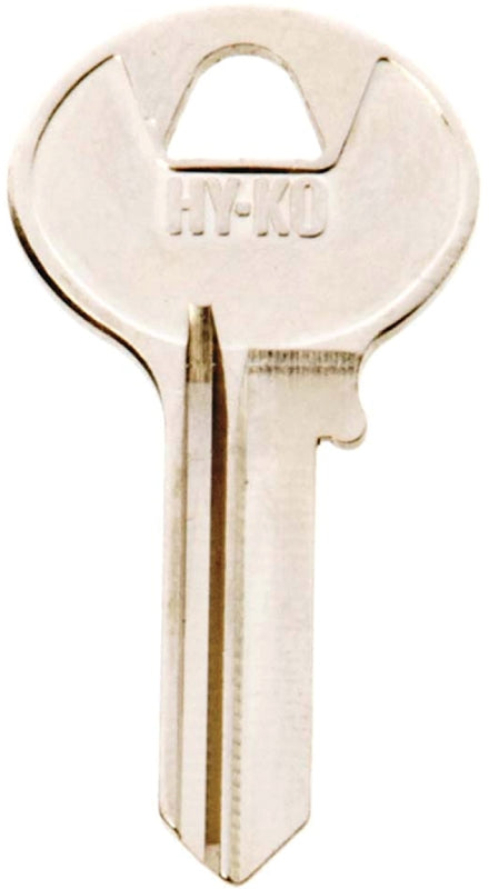Hy-Ko 11010BO1 Key Blank, Brass, Nickel, For: Boomer Cabinet, House Locks and Padlocks