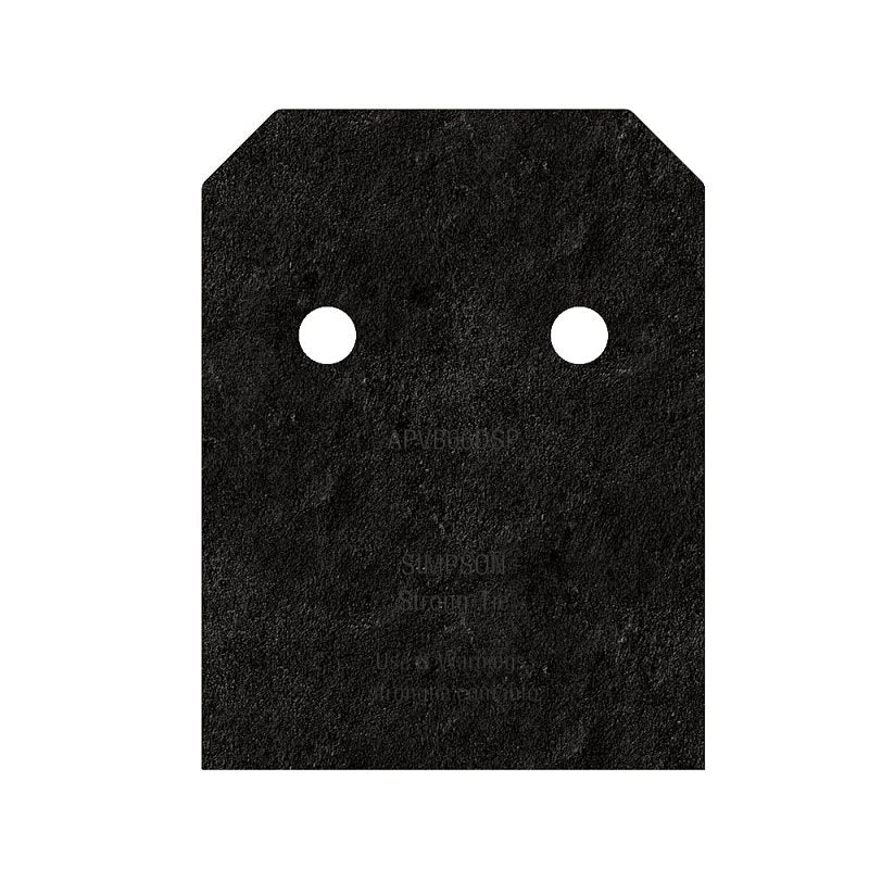Simpson Strong-Tie Outdoor Accents Avant APVB66DSP Post Base Side Plate, 12 ga Gauge, Steel, Black, ZMAX