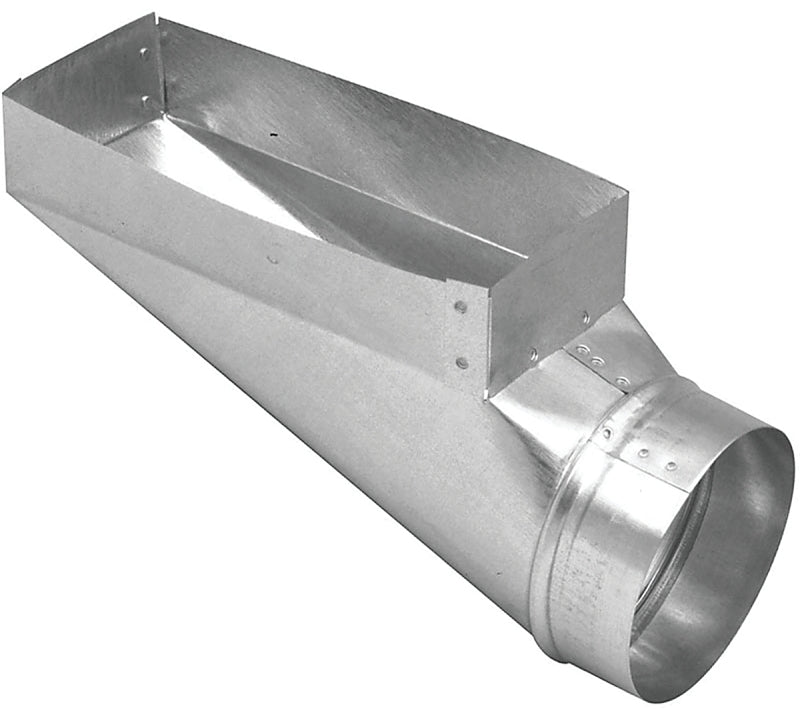 Imperial GV0650 End Boot, 3-1/4 in L, 10 in W, 4 in H, 90 deg Angle, Steel, Galvanized