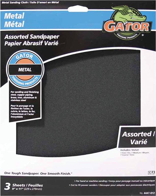 4447-012 EMERY CLOTH ASST 9X11