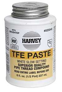 Harvey 23045 Pipe Thread Compound, 8 fl-oz Jar, Liquid, Paste, White