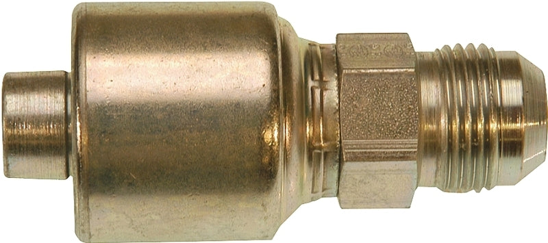 Gates MegaCrimp G25165-0606 Hose Coupling, 9/16-18, Crimp x JIC, Straight Angle, Steel, Zinc