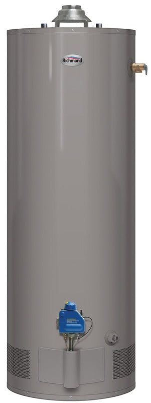 Richmond Essential Series 6G30S-30F3 Gas Water Heater, Natural Gas, 30 gal Tank, 52 gph, 30000 Btu/hr BTU