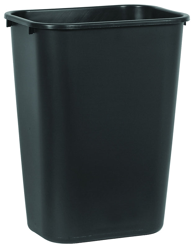 Rubbermaid 2957 FG295700BLA Waste Basket, 41.25 qt Capacity, Plastic, Black, 19-7/8 in H