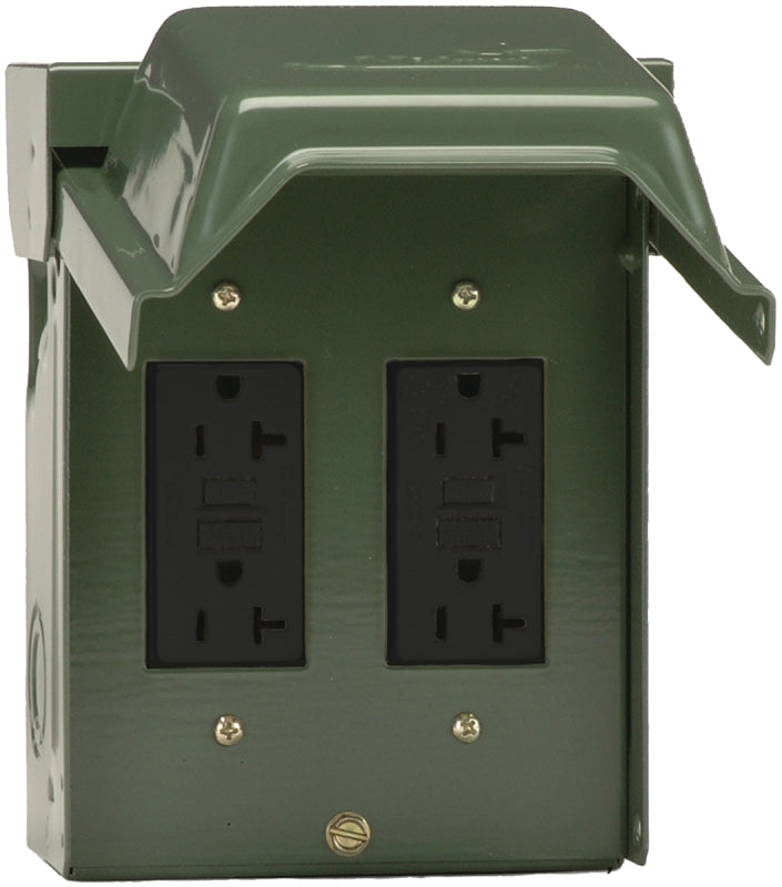 GE U012010GRP Power Outlet, 20 A, 120 V, NEMA: 3R, Green