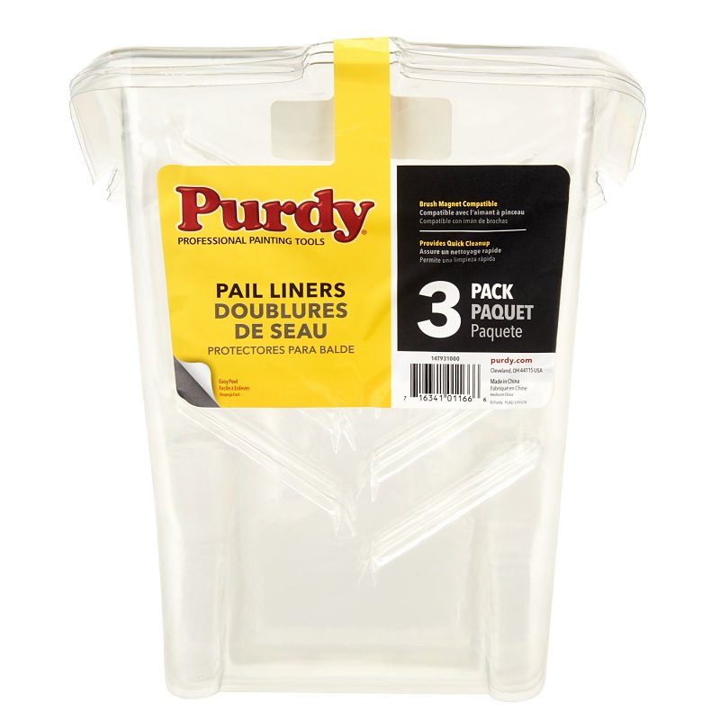 Purdy 14T931000 Pail Liner, Plastic, Clear, For: Purdy Pail