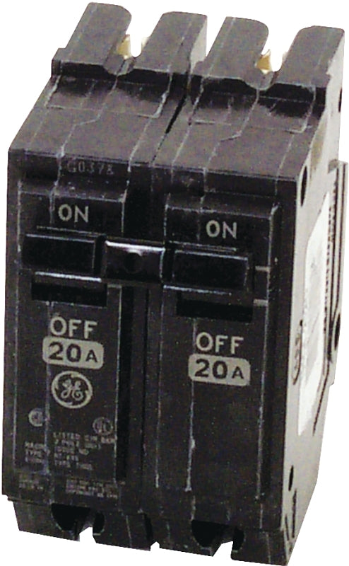 GE THQL2120 Feeder Circuit Breaker, Type THQL, 20 A, 2-Pole, 120/240 V, Non-Interchangeable Trip, Plug