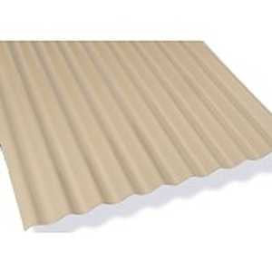 Sun N Rain 106619 Corrugated Roofing Panel, 8 ft L, 26 in W, Fiber Cement, Beige