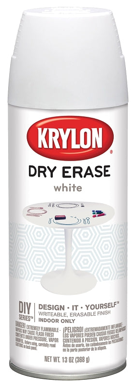 Krylon K03942000 Dry Erase Spray Paint, White, 11.5 oz