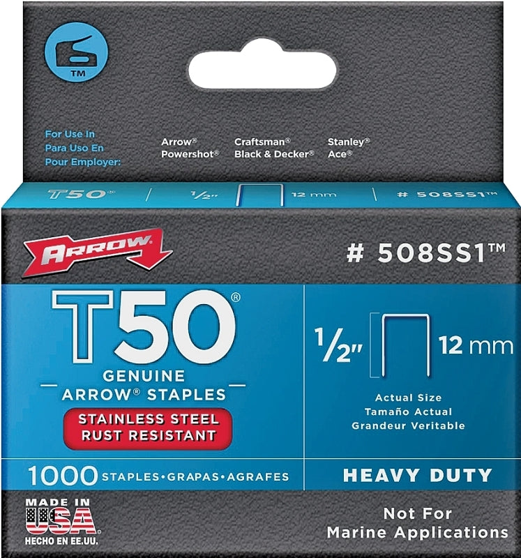 508SS1 STAPLE 1/2SS T50 1000PK