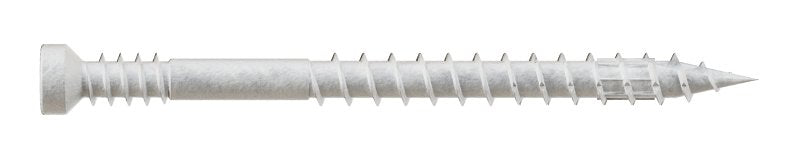 Simpson Strong-Tie FT07200R100W Screw, #7 Thread, 2 in L, Serrated Thread, Trim Head, 6-Lobe Drive