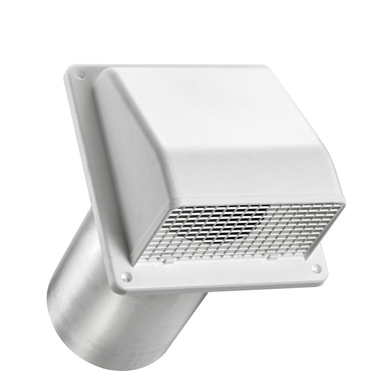 Lambro 606WTP Air Intake Louver Vent, 6 in Dia, Plastic, White