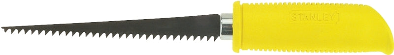 Stanley 15-556 Wallboard Saw, 6 in L Blade, Steel Blade, 8 TPI, Ergonomical, Cushion Grip Handle, Plastic/Rubber Handle