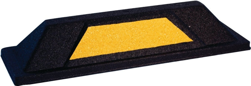 QRRI Secure Park TF375-6X20-SP Parking Stop, Rubber, Black/Yellow