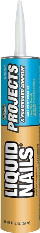 Liquid Nails LN-604 Project and Foamboard Adhesive, Off-White, 10 oz Cartridge