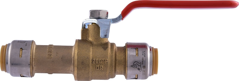 SharkBite UR24735 Ball Valve, 1/2 in Connection, Slip, 250 psi Pressure, Brass Body