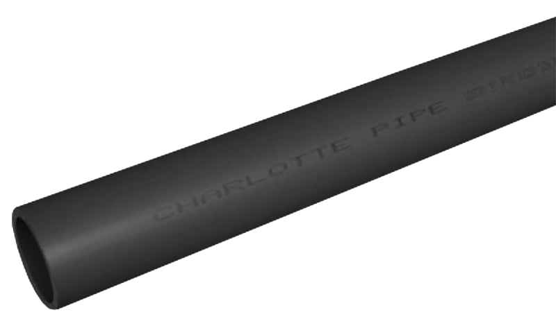 Charlotte Pipe PVC 10015 0600 Pipe, 1-1/2 in, 20 ft L, SCH 80 Schedule, PVC, Gray