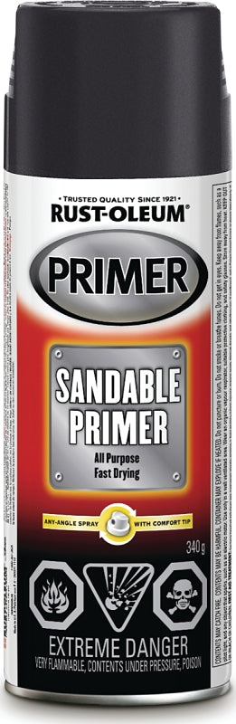 Rust-Oleum 257737 Spray Primer, Black, 340 g, Can