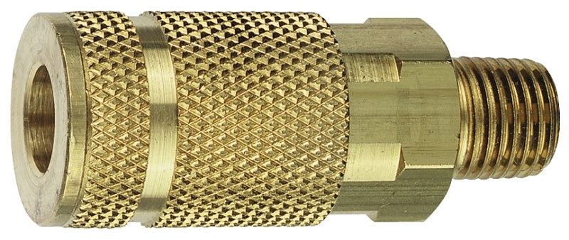 Tru-Flate 13-325 Coupler, 1/4 in, MNPT, Brass