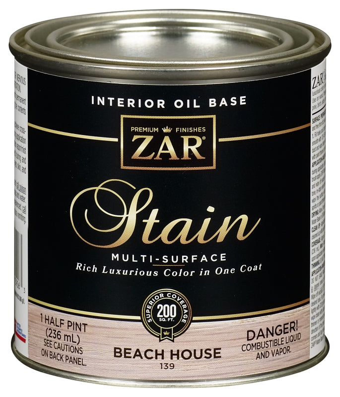 ZAR 13906 Wood Stain, Beach House, Liquid, 0.5 pt, Can