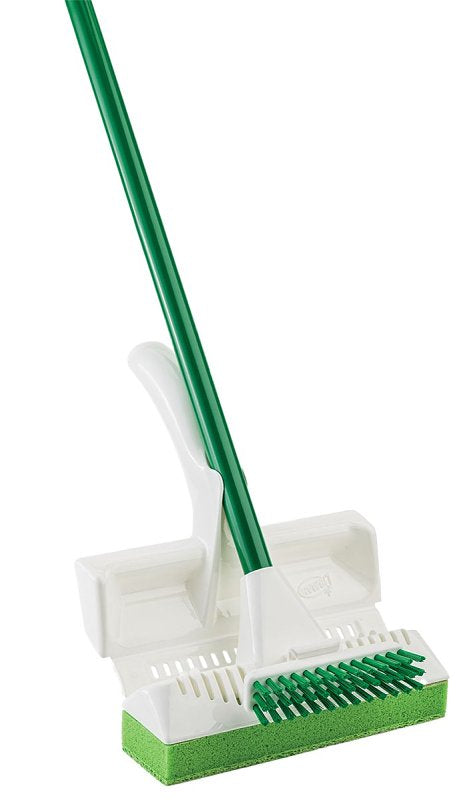 Libman SCRUBSTER Series 3103 Mop, 9 in W Frame, 50.13 in OAL, Cellulose Mop Head, Green Mop Head, Quick Change