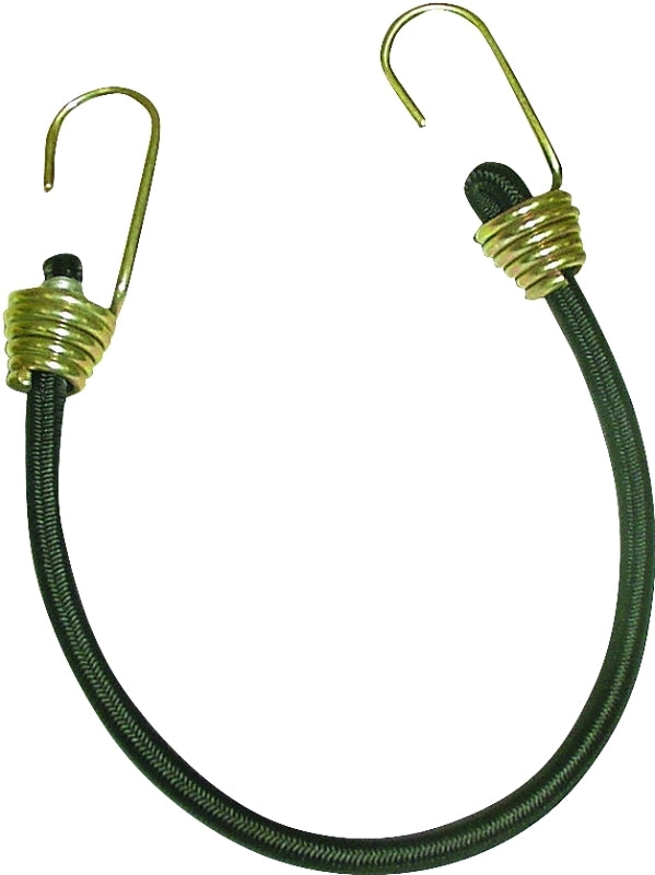 Keeper 06192 Bungee Cord, 13/32 in Dia, 18 in L, Rubber, Hook End