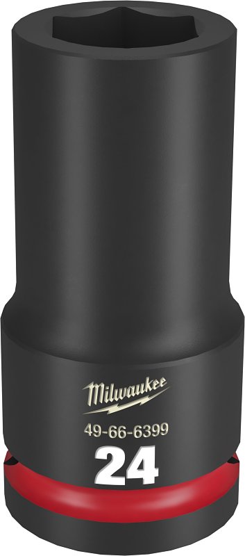 Milwaukee SHOCKWAVE Impact Duty Series 49-66-6402 Deep Impact Socket, 27 mm Socket, 3/4 in Drive, Square Drive, 6-Point