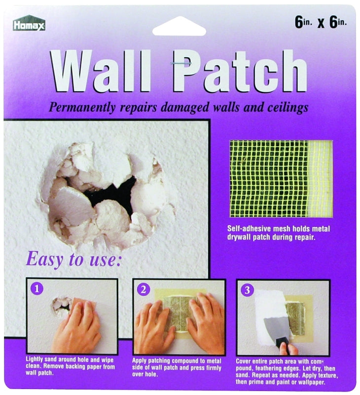 PATCH REPR WALL GALV STL 6X6IN